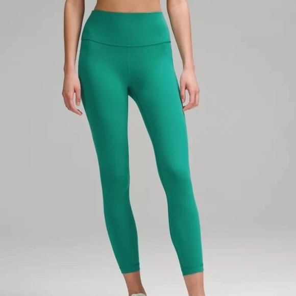 lululemon athletica Pants - Lululemon Wunder Train HR tight 25” cascade green size 6 New with tags